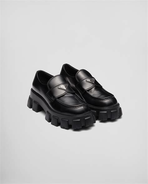 prada women's monolith loafers|Prada loafers with laces.